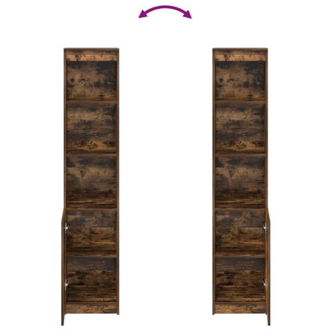 Komoda z drewna klejonego dąb wędzony 37,5x35x180 cm Lumarko! Lumarko!