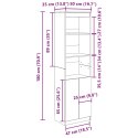  Komoda Sonoma Oak 50x35x180 cm Drewno klejone Lumarko! Lumarko!