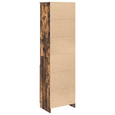  Komoda z drewna klejonego dąb wędzony 50x35x180 cm Lumarko! Lumarko!
