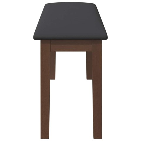  Ławka 110 cm Brązowa lite drewno guma Lumarko! Lumarko!