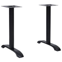  Nogi do stołu bistro 2 szt. Czarne 61x8x72 cm Żeliwo Lumarko! Lumarko!