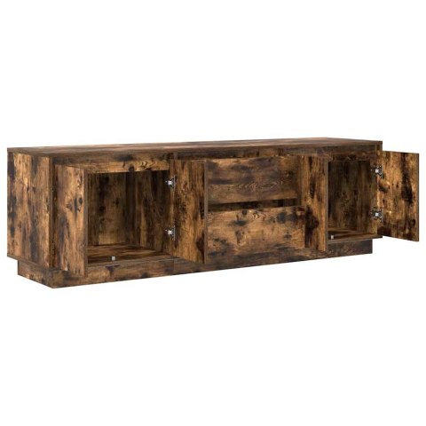  Szafka RTV z oświetleniem LED Dąb wędzony 160,5x41x50 cm Lumarko! Lumarko!