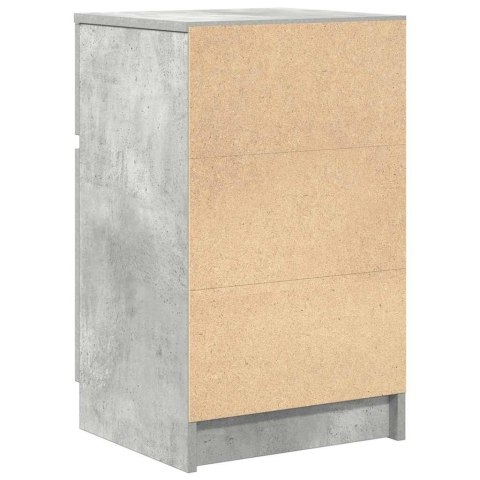 Szafka nocna Beton Szary 39x35x65 cm Drewno klejone Lumarko! Lumarko!