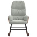  Fotel bujany, jasnoszary, tapicerowany aksamitem Lumarko! Lumarko!