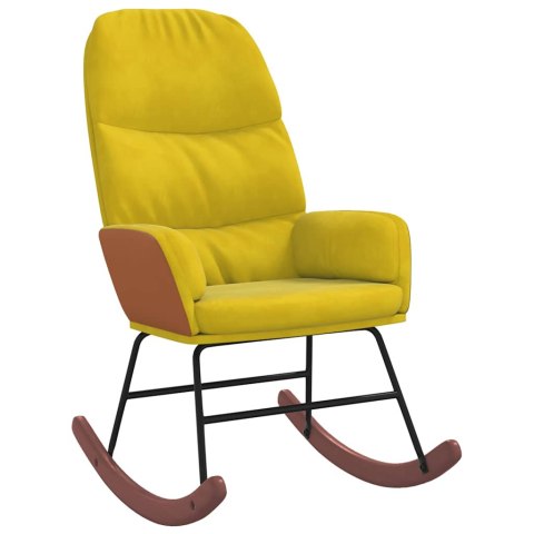  Fotel bujany, żółty, tapicerowany aksamitem Lumarko! Lumarko!