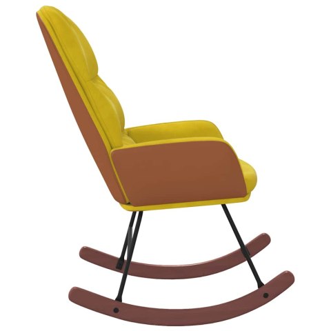  Fotel bujany, żółty, tapicerowany aksamitem Lumarko! Lumarko!