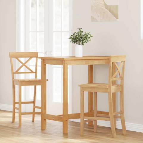  Hokery barowe 2 szt. Naturalne drewno lite guma Lumarko! Lumarko!