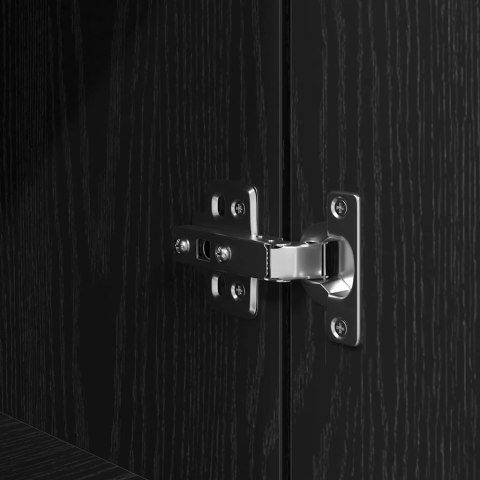  Komoda czarna dąb 70x35x180 cm Drewno klejone Lumarko! Lumarko!