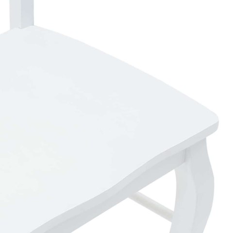 Krzesła do jadalni 2 szt. Białe lite drewno gumowe Lumarko! Lumarko!