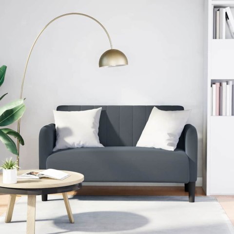  Sofa dwuosobowa Ciemnoszara 109 cm Aksamit Lumarko! Lumarko!