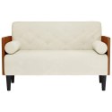  Sofa dwuosobowa z poduszkami w kolorze kremowym 110 cm Lumarko! Lumarko!