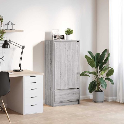  Szafka z szufladą Szara Sonoma 55,5x34x119,5 cm Drewno klejone Lumarko! Lumarko!