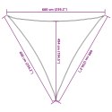 Żagiel przeciwsłoneczny, 160 g/m², antracytowy, 6x6x6 m, HDPE Lumarko! Lumarko!