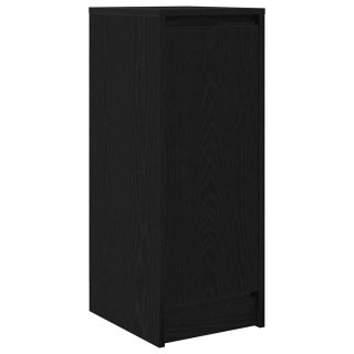  Komoda Czarny Dąb 29,5x34x76 cm Drewno klejone Lumarko! Lumarko!