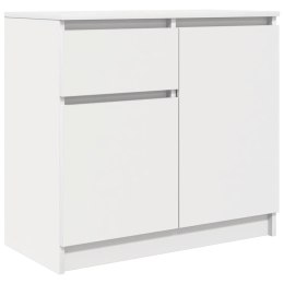  Komoda z szufladą Biała 71x35x65 cm Drewno klejone Lumarko! Lumarko!