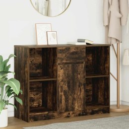  Komoda z szufladą Dąb wędzony 101x35x76 cm Drewno klejone Lumarko! Lumarko!