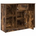  Komoda z szufladą Dąb wędzony 101x35x76 cm Drewno klejone Lumarko! Lumarko!