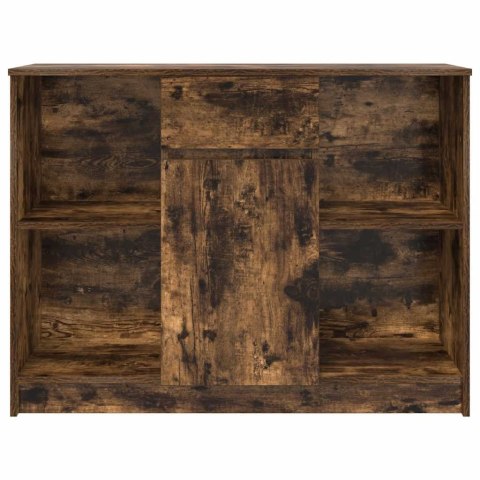 Komoda z szufladą Dąb wędzony 101x35x76 cm Drewno klejone Lumarko! Lumarko!