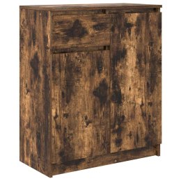  Komoda z szufladą Dąb wędzony 71x35x84 cm Drewno klejone Lumarko! Lumarko!