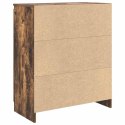  Komoda z szufladą Dąb wędzony 71x35x84 cm Drewno klejone Lumarko! Lumarko!