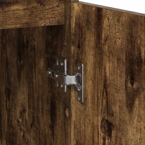 Komoda z szufladą Dąb wędzony 71x35x84 cm Drewno klejone Lumarko! Lumarko!