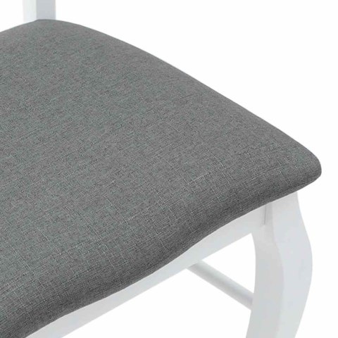  Krzesła do jadalni z poduszkami 2 szt. Białe lite drewno gumowe Lumarko! Lumarko!