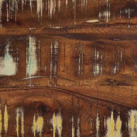 Ławka wielokolorowa 60x35x45 cm lite drewno odzyskane Lumarko! Lumarko!