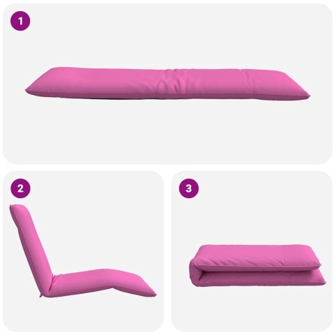  Leżak składany różowy 175x54x8,5 cm Oxford Fabric Lumarko! Lumarko!