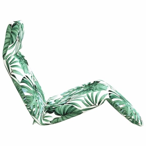  Leżak składany wzór liścia 175x54x8,5 cm tkanina Oxford Lumarko! Lumarko!