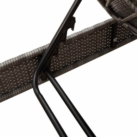  Leżak z poduszkami Szary 55x200x25,5cm Polirattan Lumarko! Lumarko!