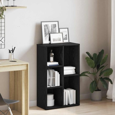 Regał biblioteczny Czarny Dąb 50x25x80 cm Drewno klejone Lumarko! Lumarko!