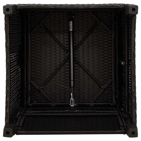 Rozkładany fotel ogrodowy ze stolikiem bocznym Czarny Lumarko! Lumarko!