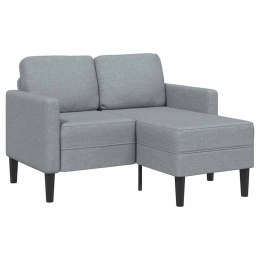  Sofa 2-osobowa z szezlongiem w kształcie litery L, jasnoszara Lumarko! Lumarko!