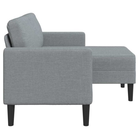  Sofa 2-osobowa z szezlongiem w kształcie litery L, jasnoszara Lumarko! Lumarko!
