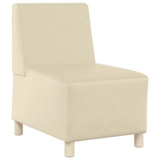  Sofa Fotel Kremowy 55 cm Skóra ekologiczna Lumarko! Lumarko!