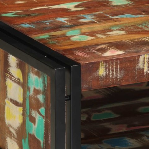 Stolik kawowy wielokolorowy 70x50x38 cm lite drewno odzyskane Lumarko! Lumarko!