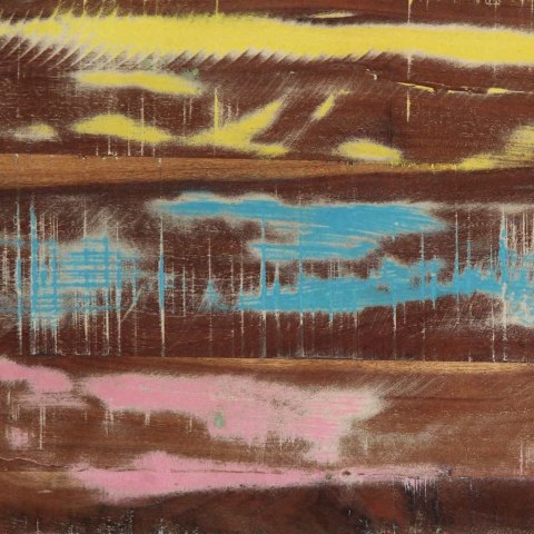 Stolik kawowy wielokolorowy 70x50x38 cm lite drewno odzyskane Lumarko! Lumarko!