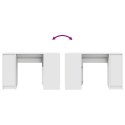  Biurko Białe 120x42x76 cm Drewno klejone Lumarko! Lumarko!