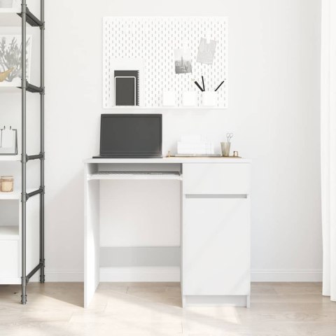 Biurko Białe 86x49x76 cm Drewno klejone Lumarko! Lumarko!