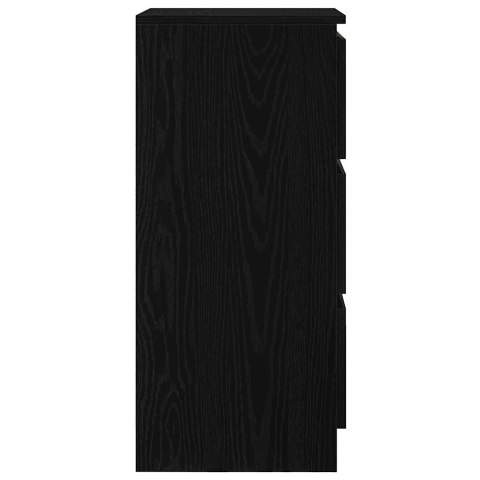  Komoda Czarny Dąb 37,5x35x76 cm Drewno klejone Lumarko! Lumarko!