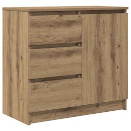  Komoda z szufladą Artisan Oak 71x35x65 cm Drewno klejone Lumarko! Lumarko!