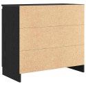  Komoda z szufladą Czarny dąb 71x35x65 cm Drewno klejone Lumarko! Lumarko!