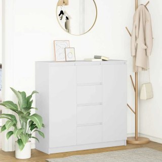  Komoda z szufladami Biała 100,5x35x98,5 cm Drewno klejone Lumarko! Lumarko!
