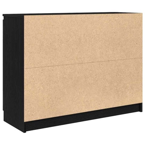 Komoda z szufladami Czarny dąb 100,5x35x76 cm Drewno klejone Lumarko! Lumarko!