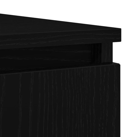 Komoda z szufladami Czarny dąb 100,5x35x76 cm Drewno klejone Lumarko! Lumarko!