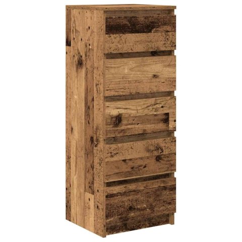 Komoda z szufladami Stare drewno 37,5x35x99 cm Drewno klejone Lumarko! Lumarko!