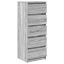 Komoda z szufladami Szara Sonoma 37,5x35x99 cm Drewno klejone Lumarko! Lumarko!