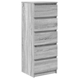  Komoda z szufladami Szara Sonoma 37,5x35x99 cm Drewno klejone Lumarko! Lumarko!