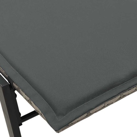  Leżak z poduszką, szary, polirattan Lumarko! Lumarko!