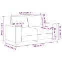 Sofa 2-osobowa Jasnoszara 120 cm Tkanina Lumarko! Lumarko!